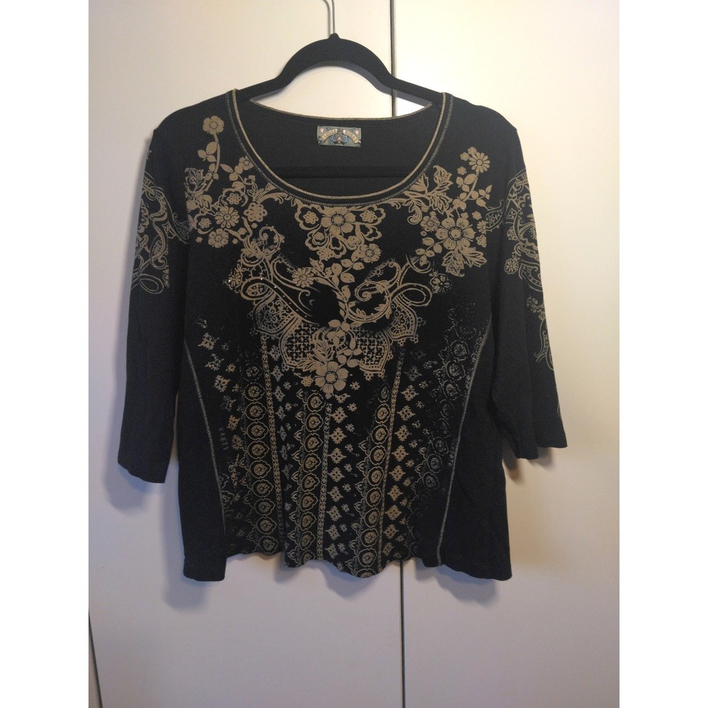 Vanilla Sugar Y2K Womens Graphic Top Size L Fairy Grunge Whimsigoth Dark Fairy